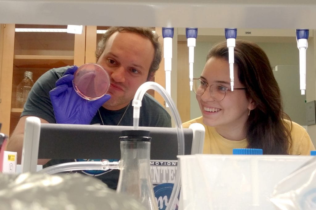 Dr. Schwartz believes in actively mentoring and educating talented trainees such as Kate Wardenburg, former lab technician, and current WUSM MSTP